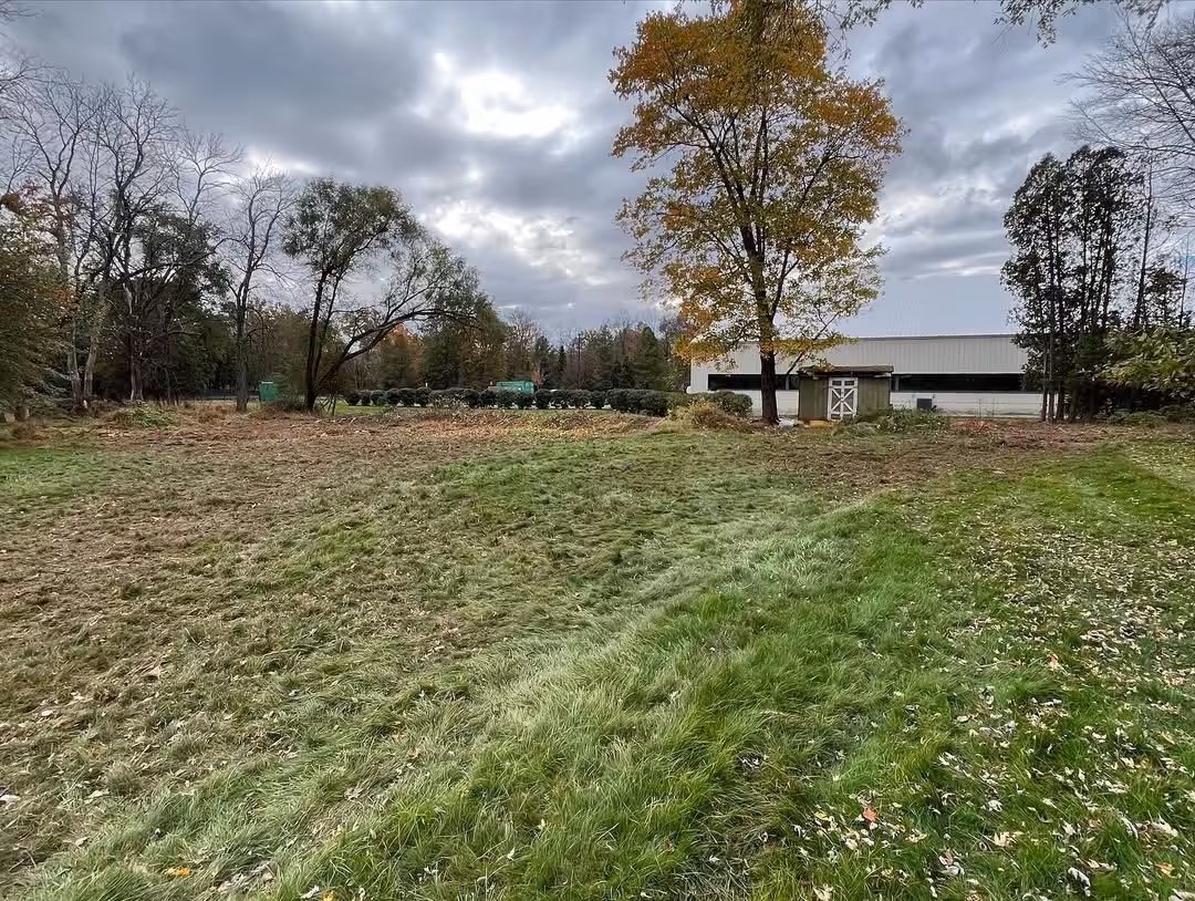 Open field after land clearing and brush removal